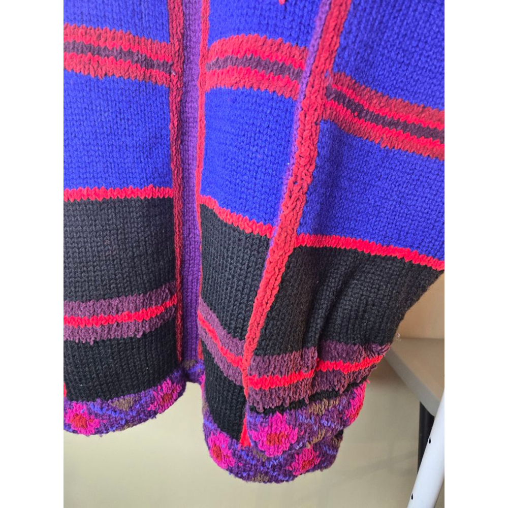 Women's Icelandic Design Crew Neck Sweater M Blue Purple - Picture 4 of 7